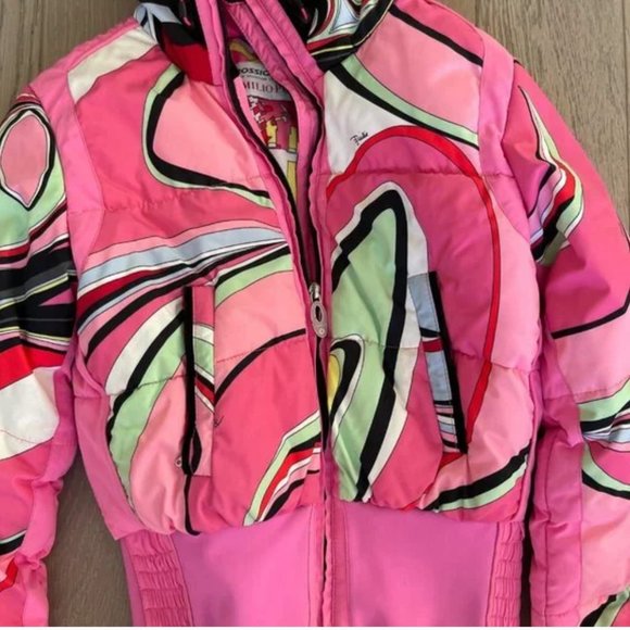 EMILIO PUCCI Colorblock Pattern Down Jacket ROSSIGNOL X - Picture 4 of 10